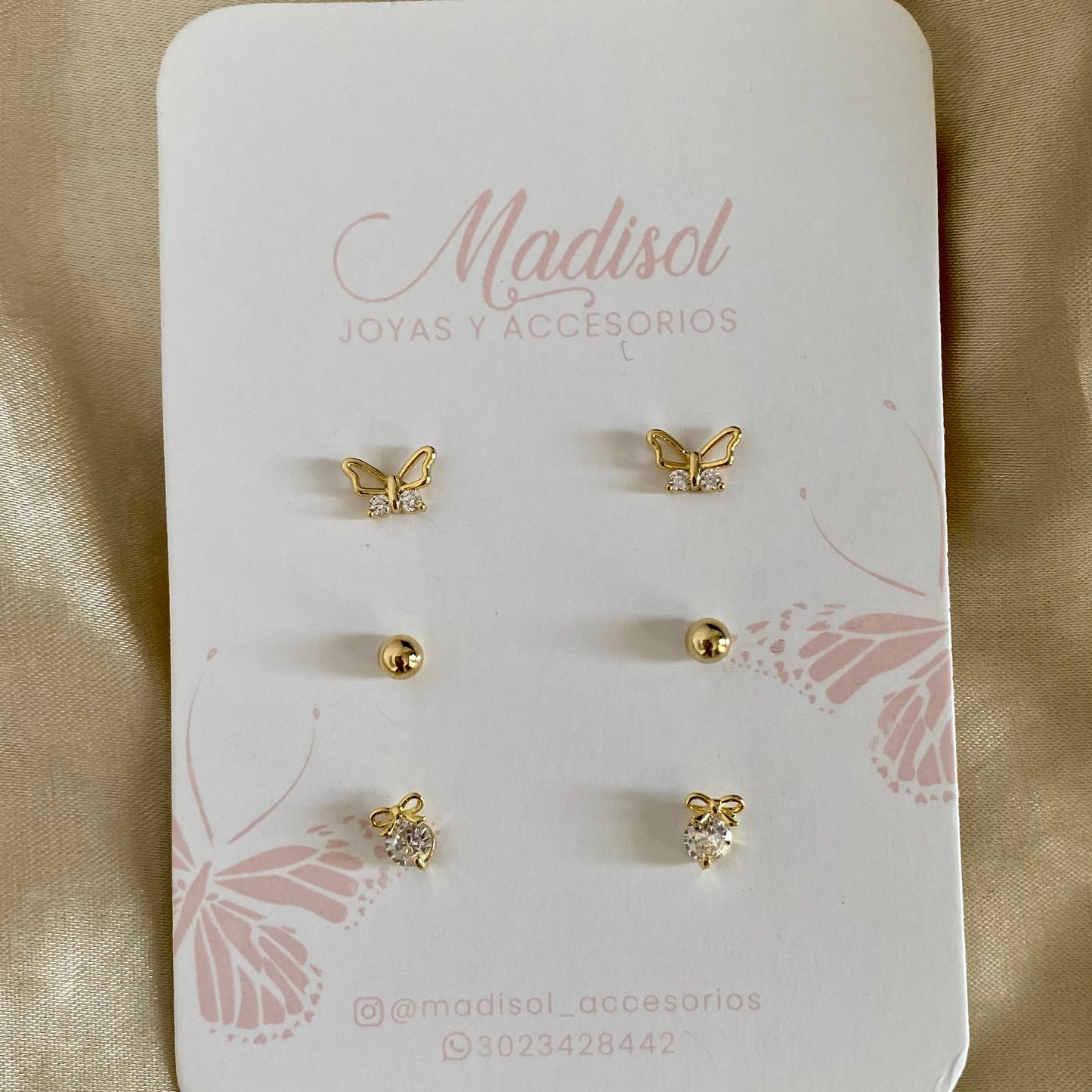 Set de topos mariposa lazo