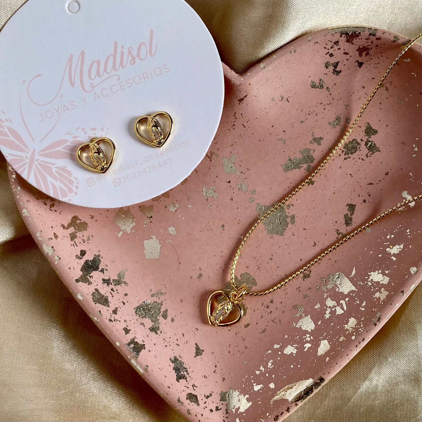 Set mini corazón Guadalupe