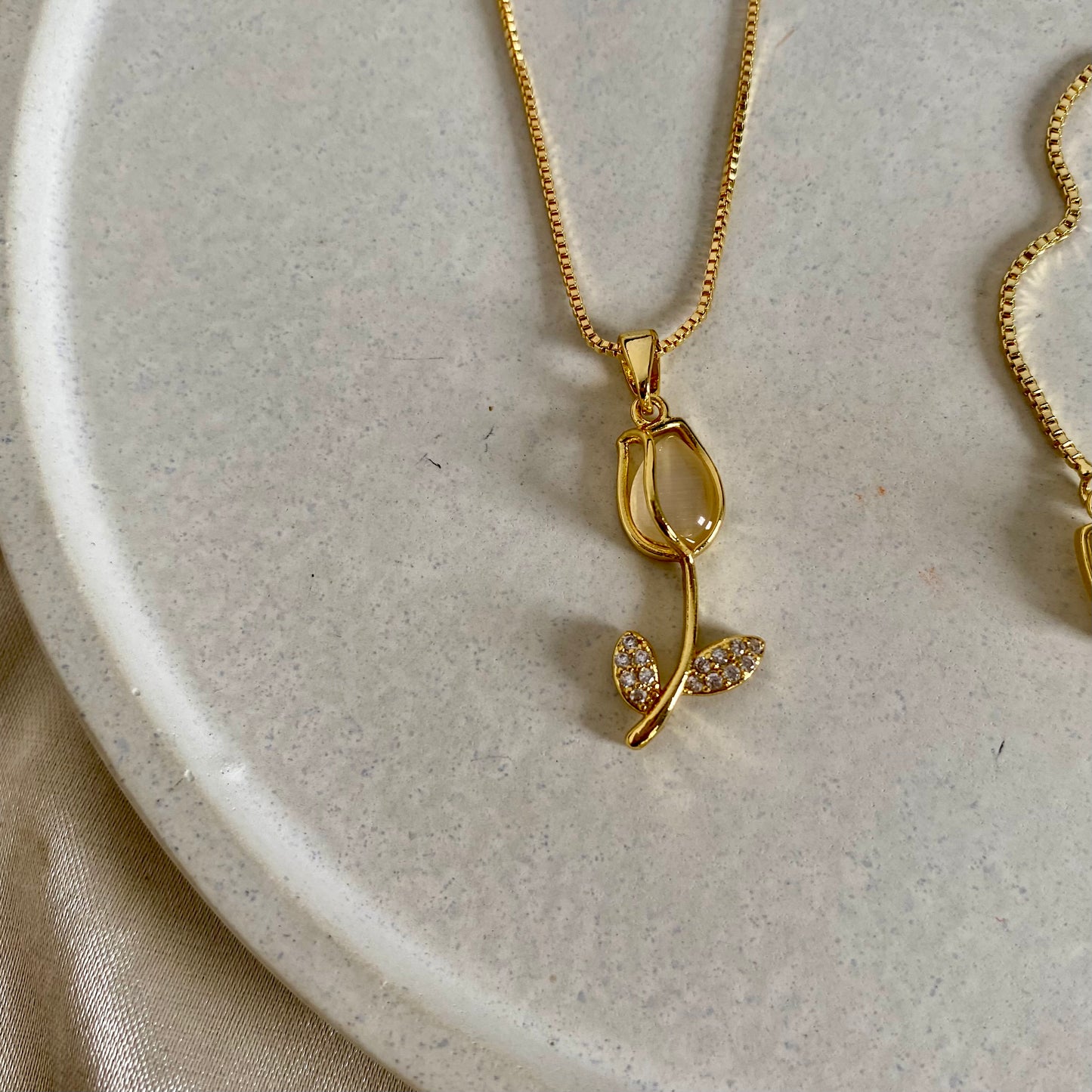 Set flor tulipán beige