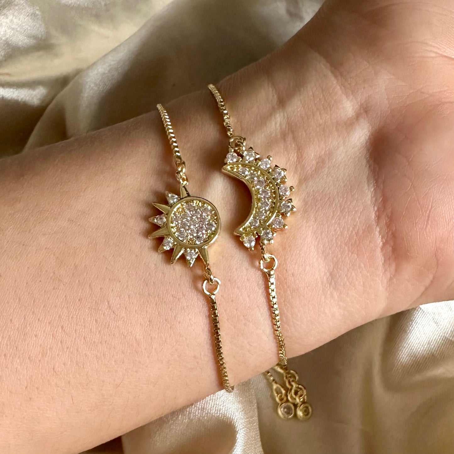 Set pulseras sol y luna