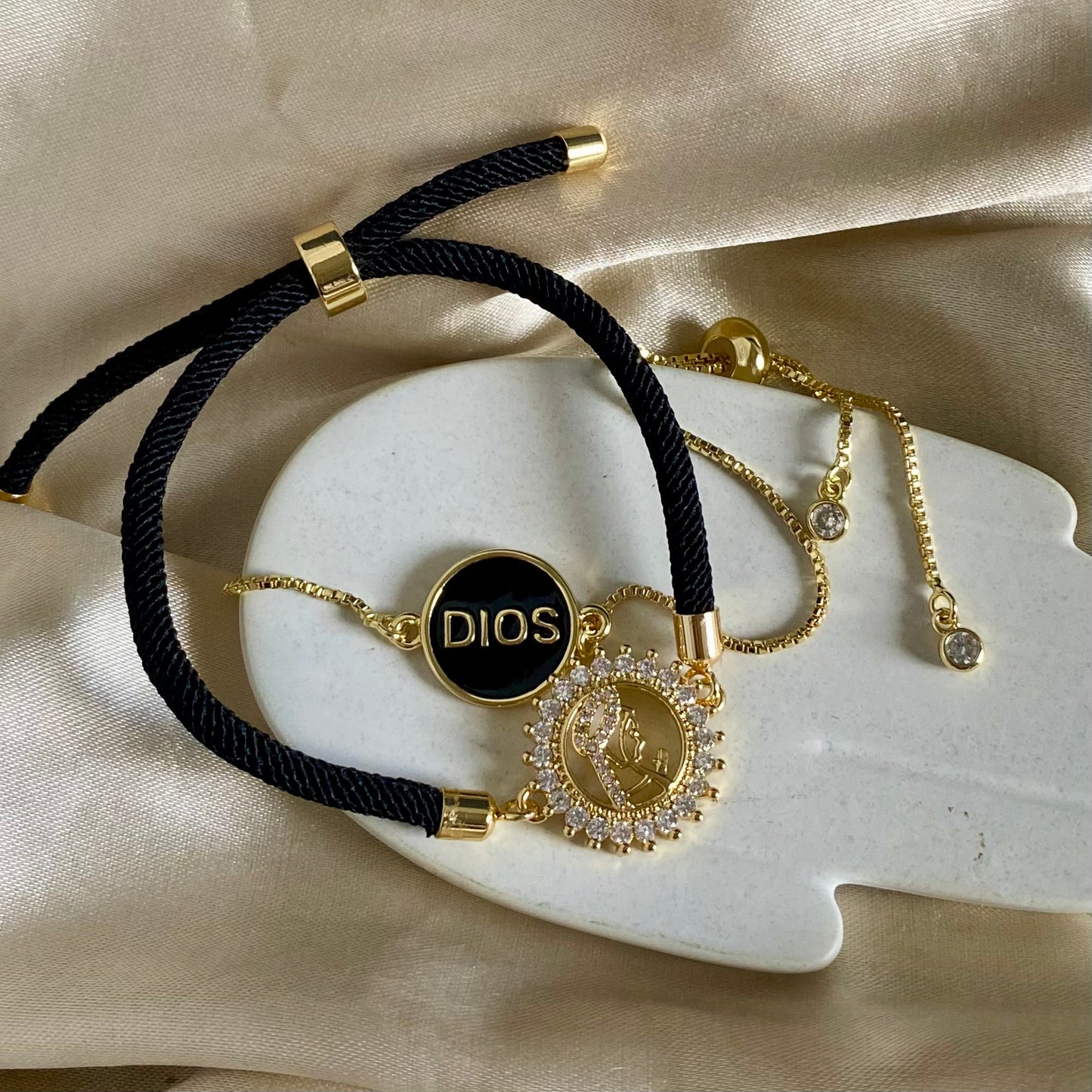 Set pulseras Dios y Virgen