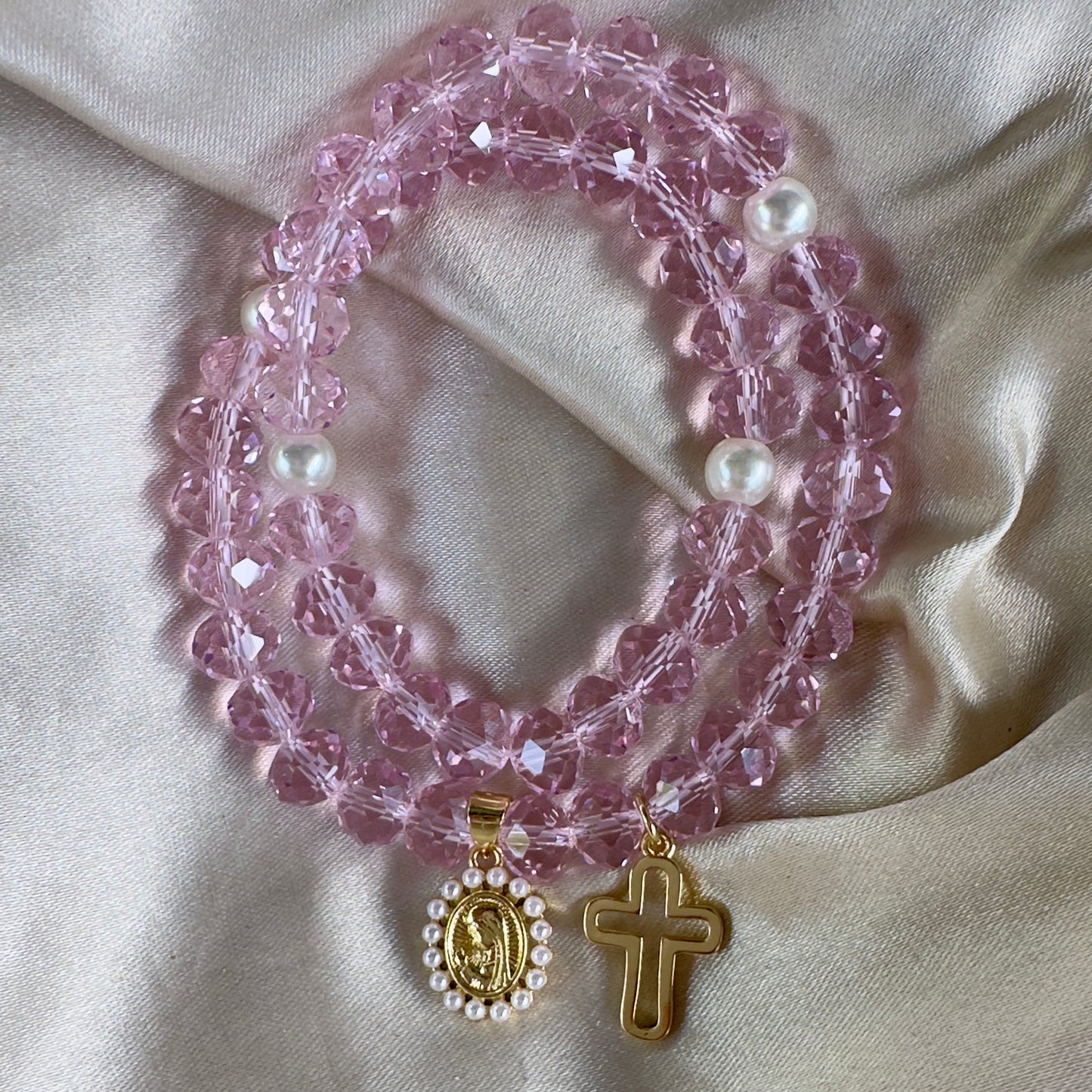 Rosario virgen perlitas