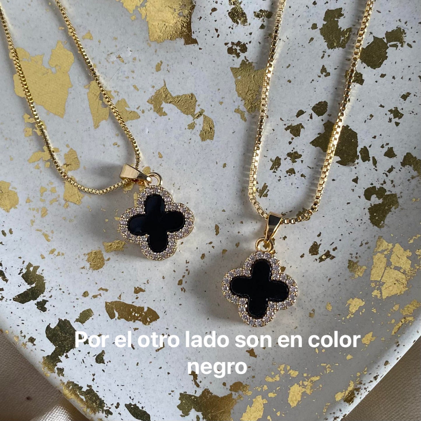 Cadena clover cara doble