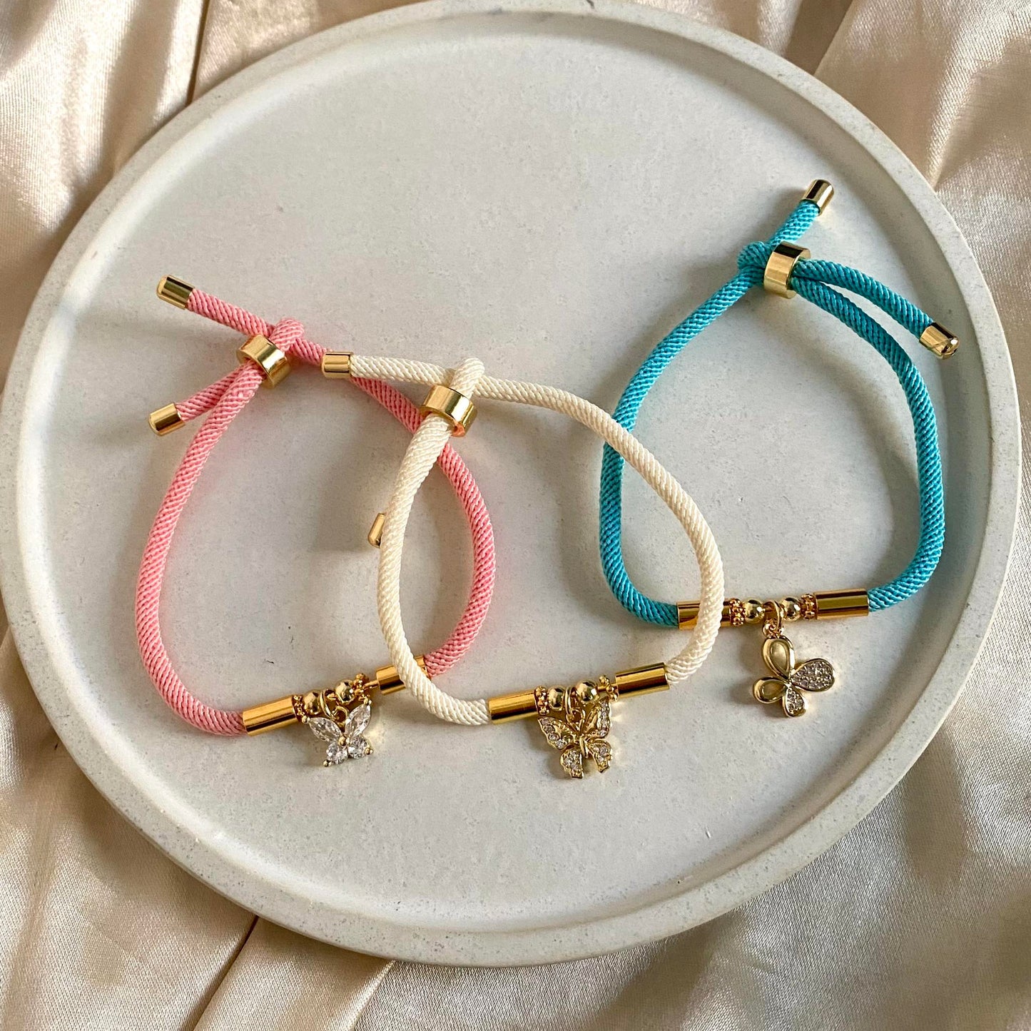 Pulsera cordón mariposa