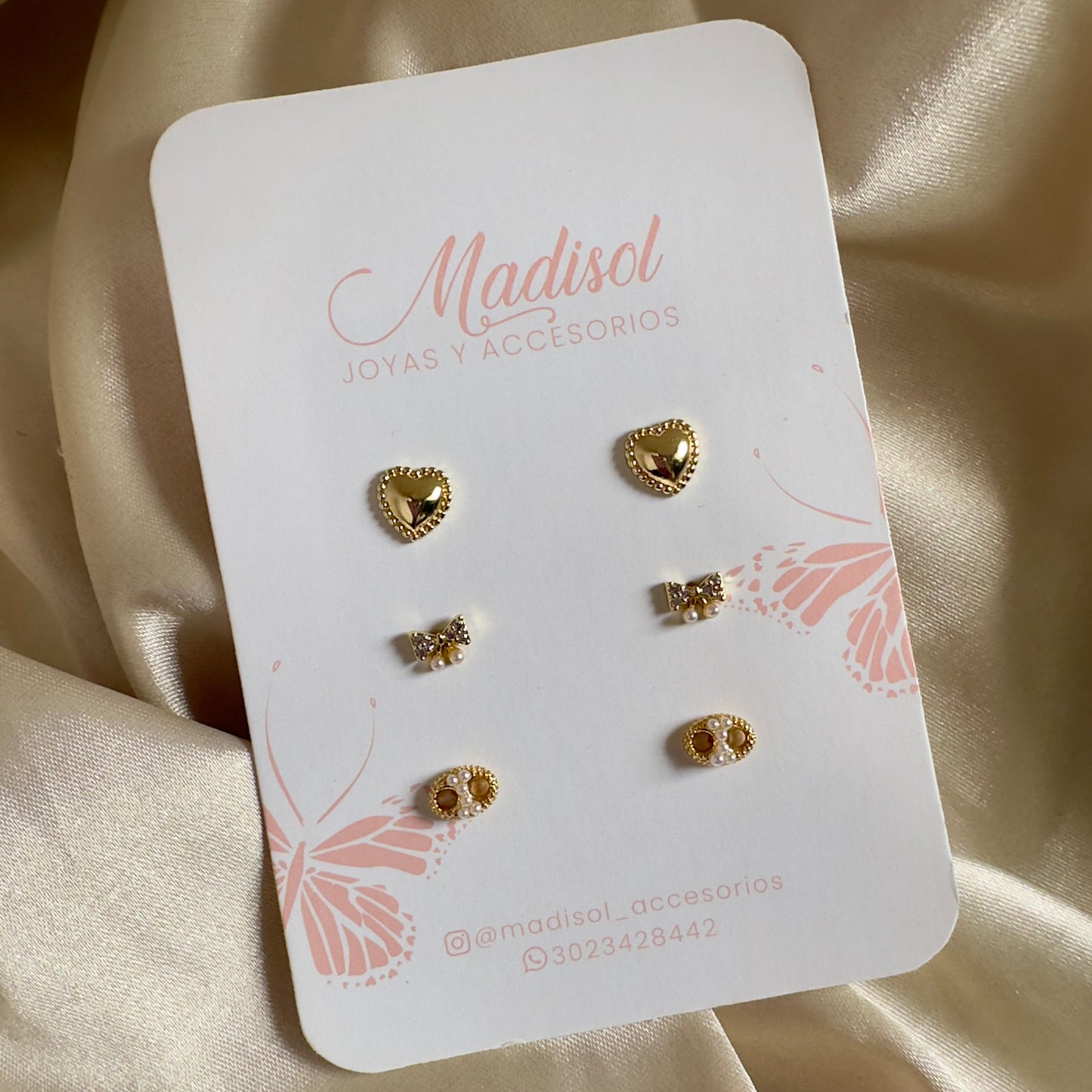 Set corazón lazo gucci