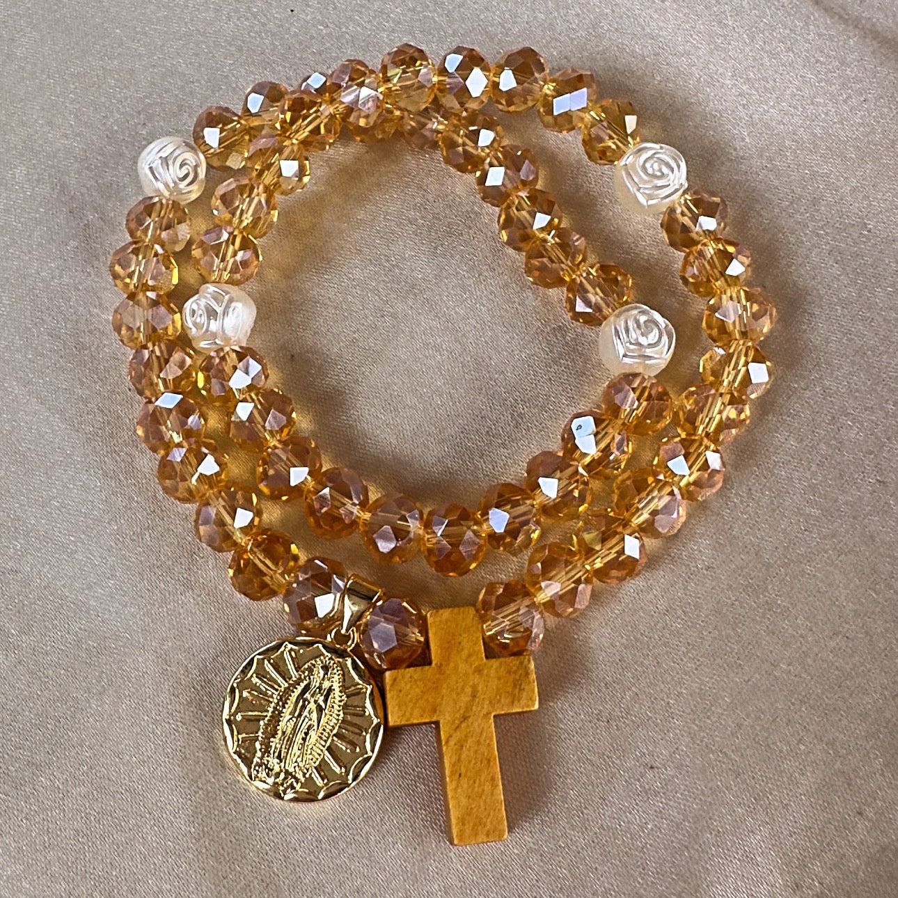 Rosario de mano golden