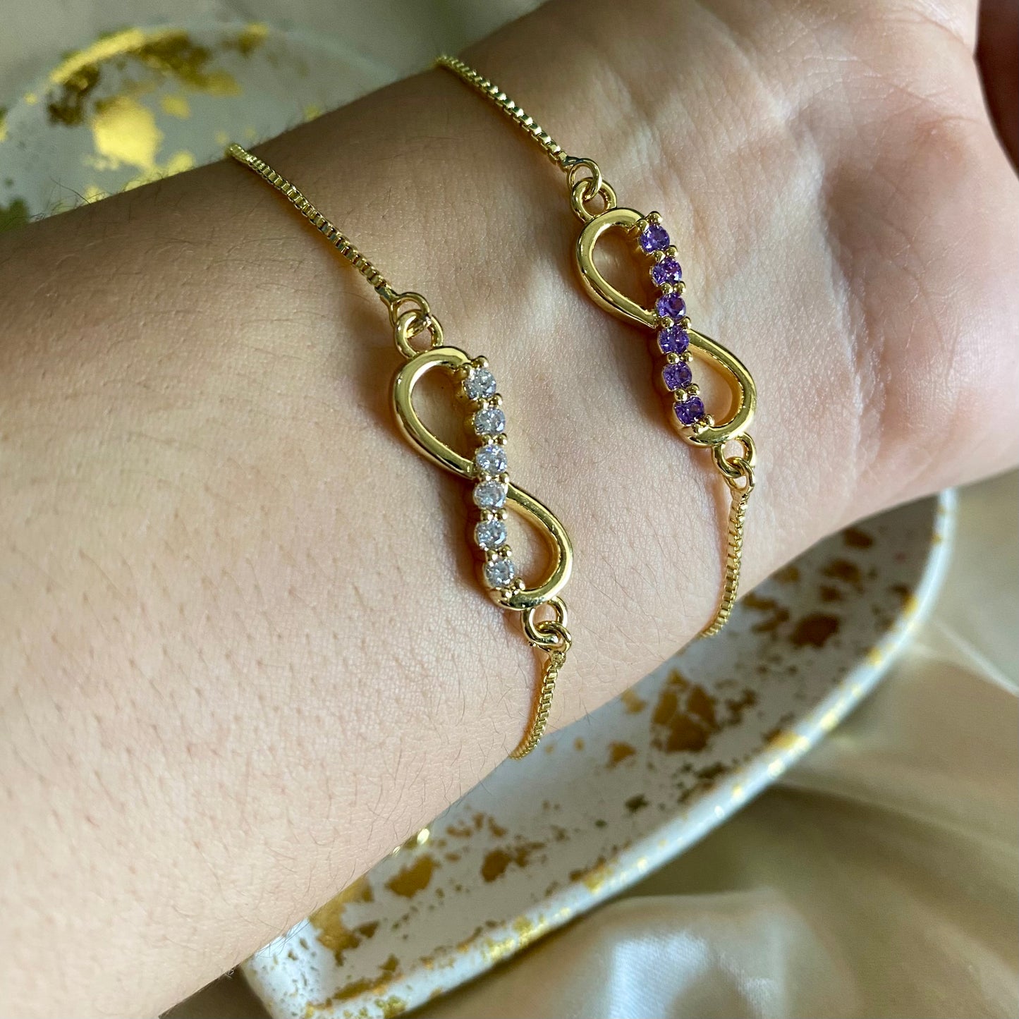 Pulsera infinito circones