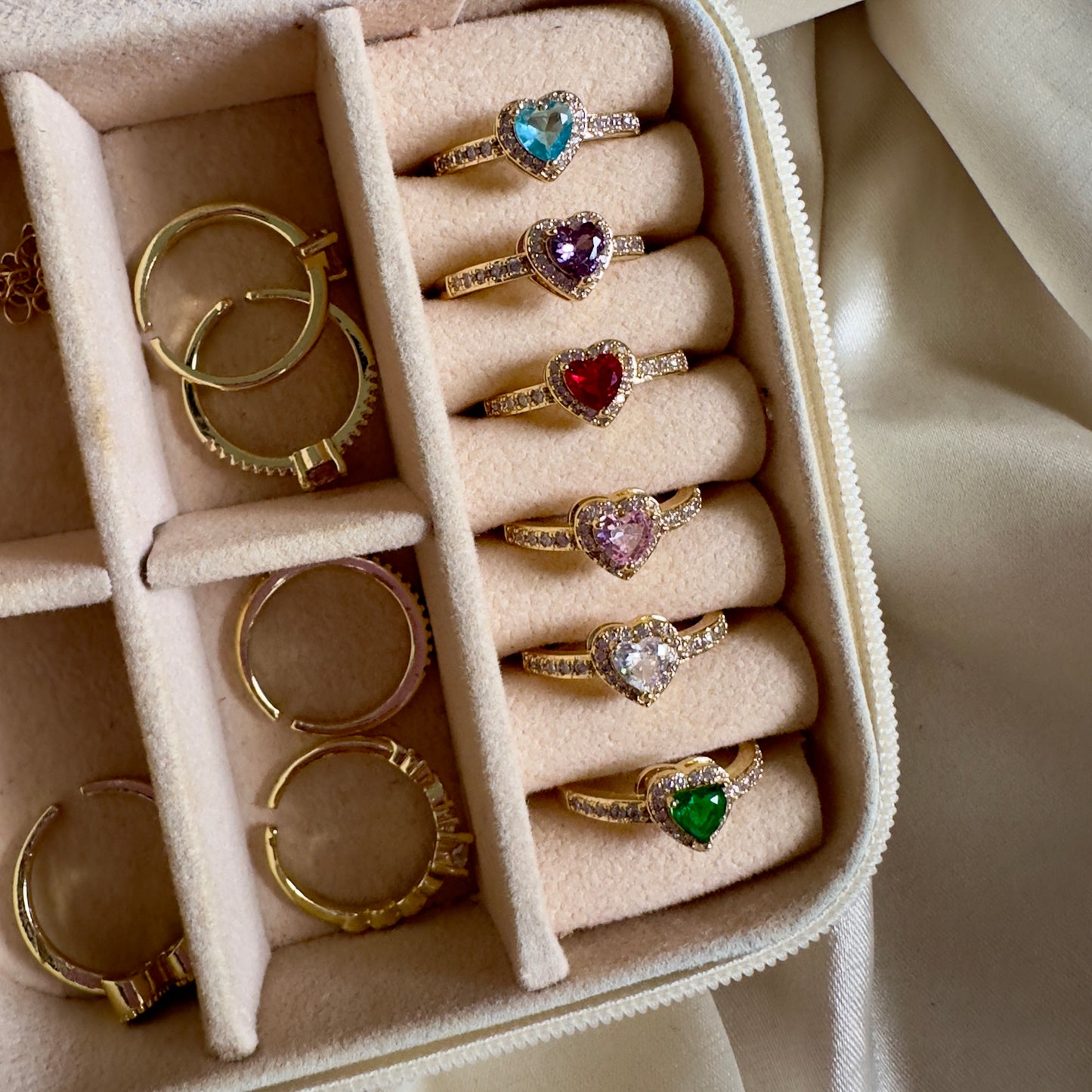 Anillo corazón colores
