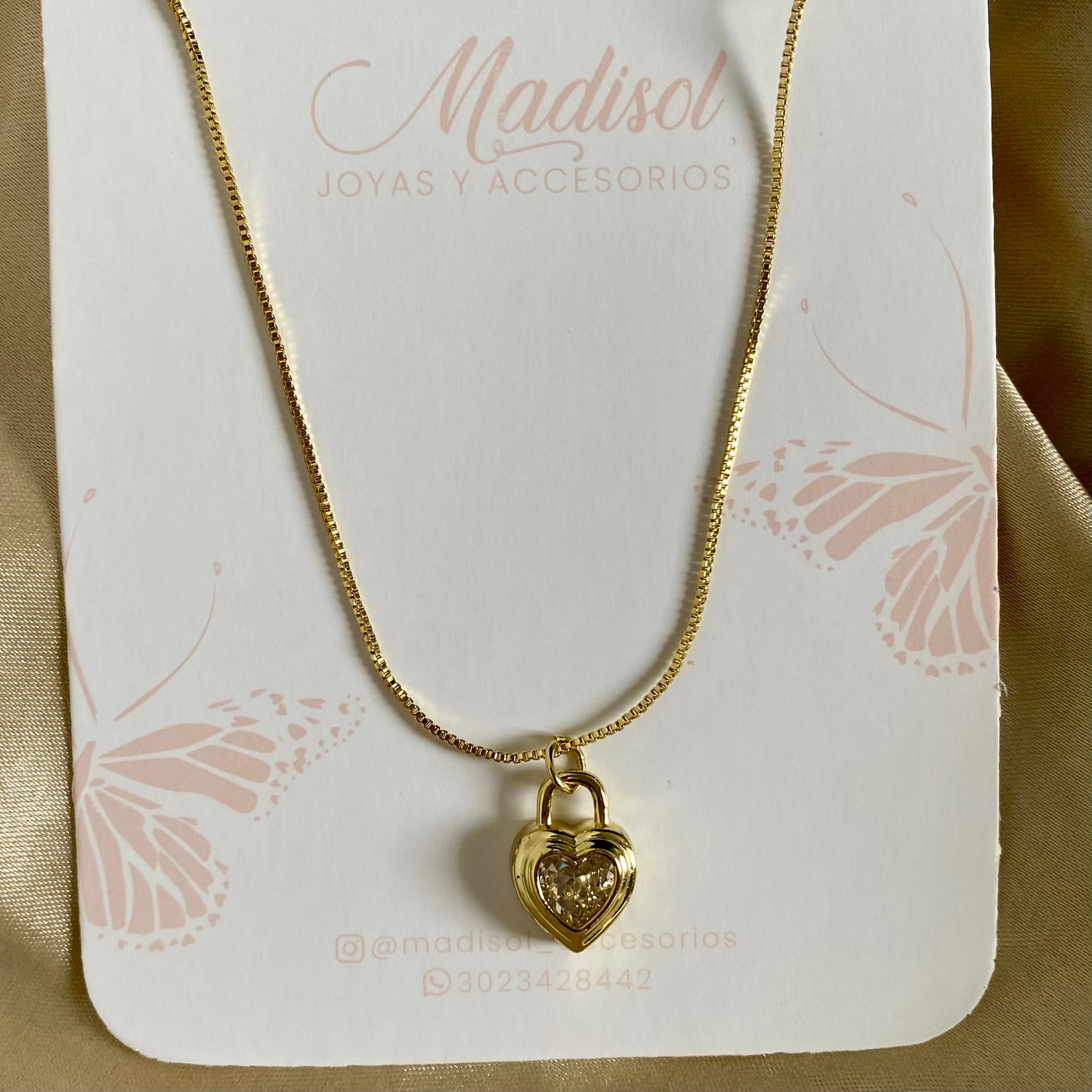 Cadena corazón candado