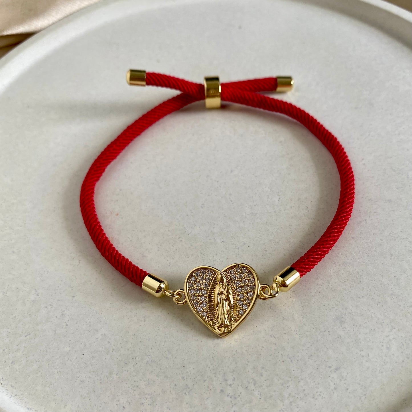 Manila cordón Guadalupe corazón