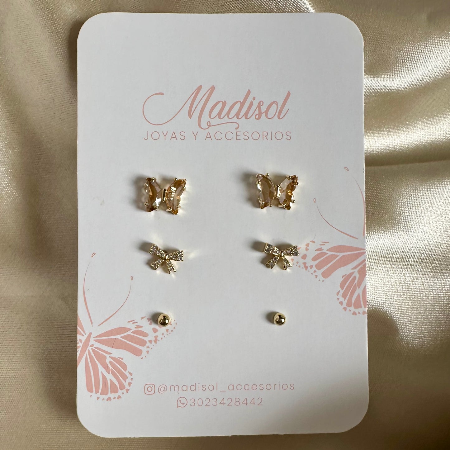 Set de topos mariposa lazo