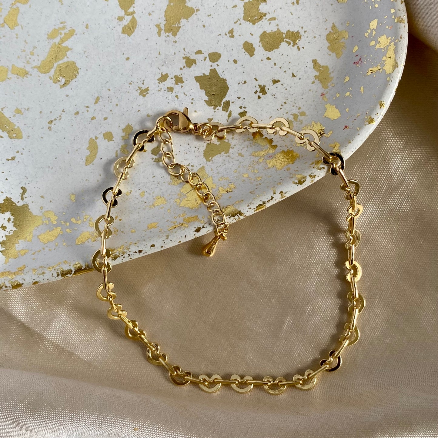 Tobillera corazón silueta