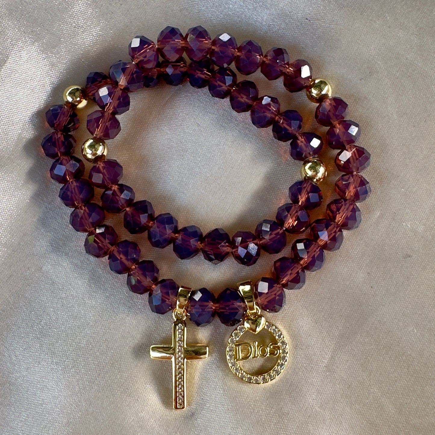 Rosario Dios color uva