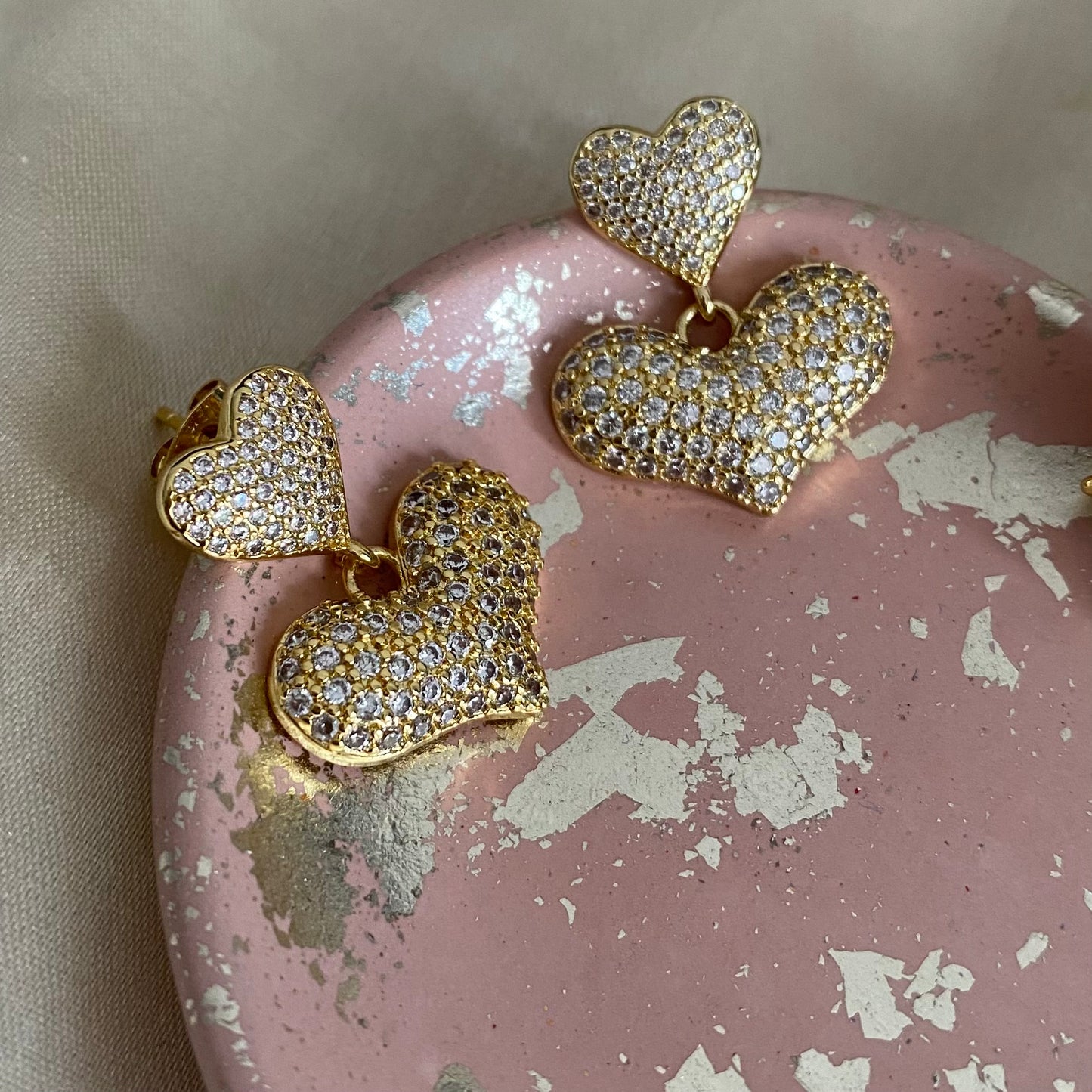 Topos de corazón circones doble