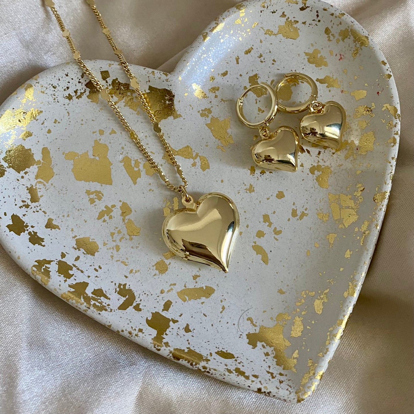 Set corazón puntiagudo liso