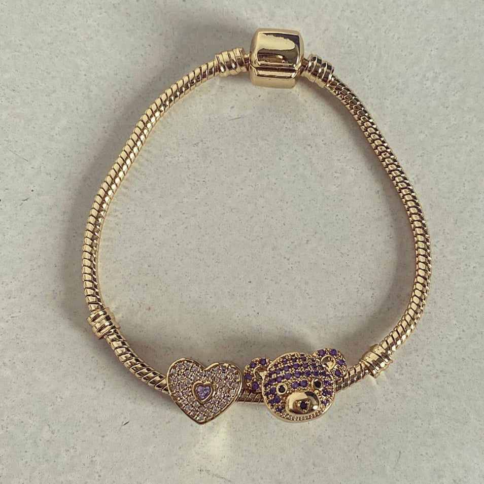 Pulsera oso corazón