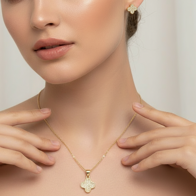 Set trébol pequeño circones