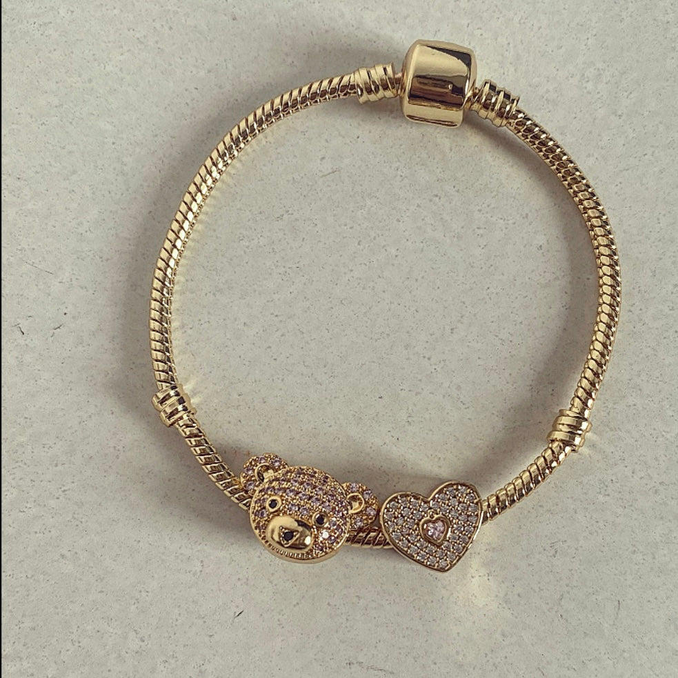 Pulsera oso corazón