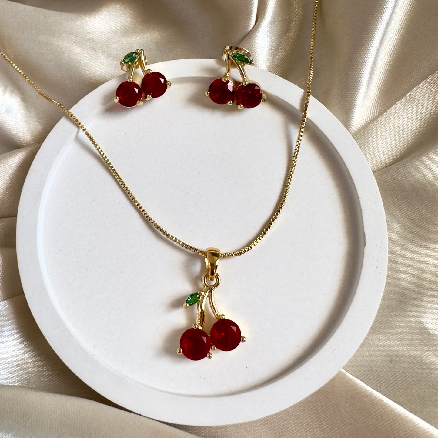 Set cereza cristal