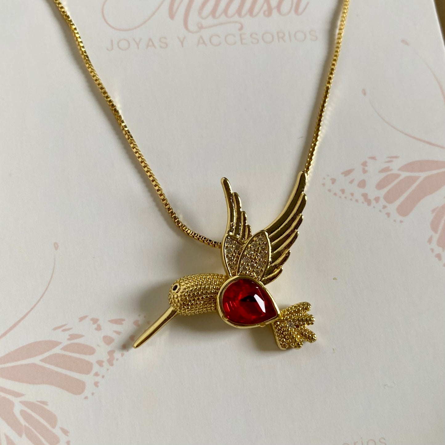 Cadena colibrí rojo