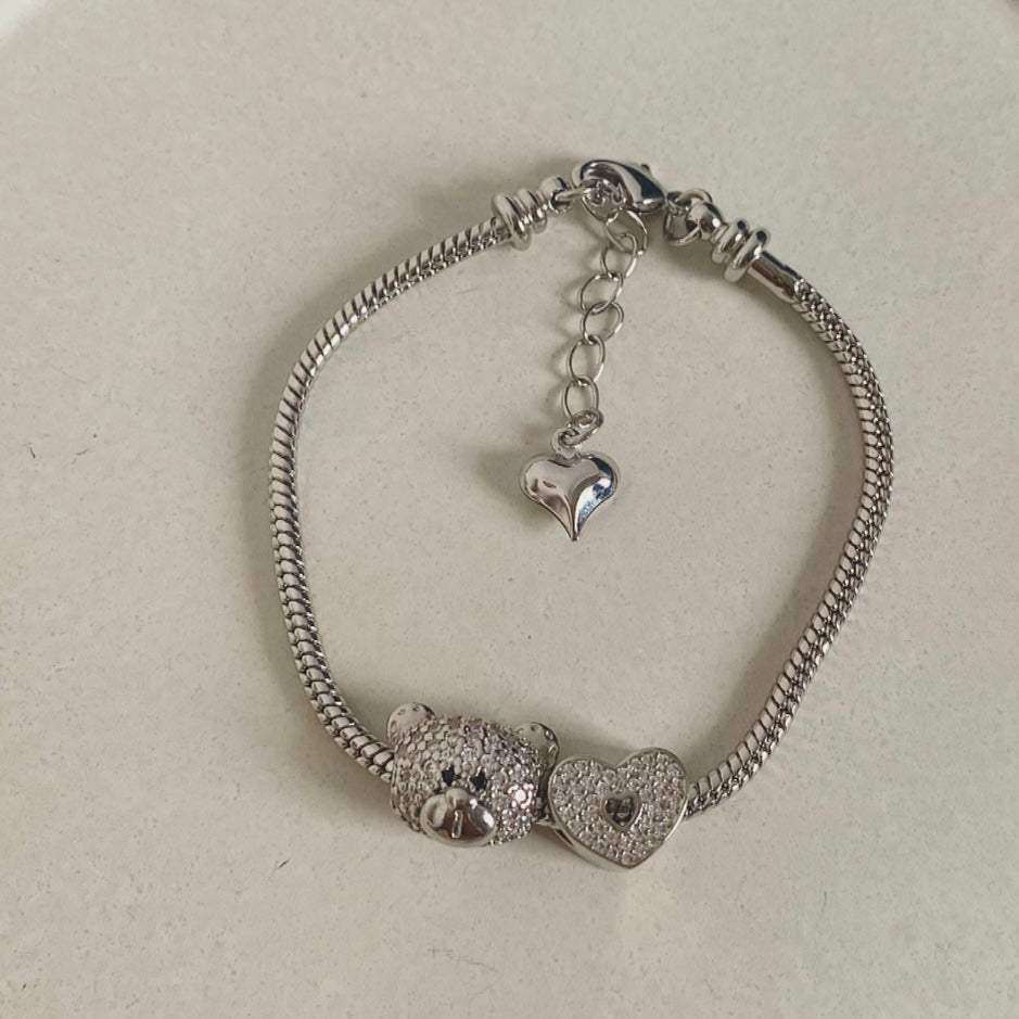 Pulsera oso corazón