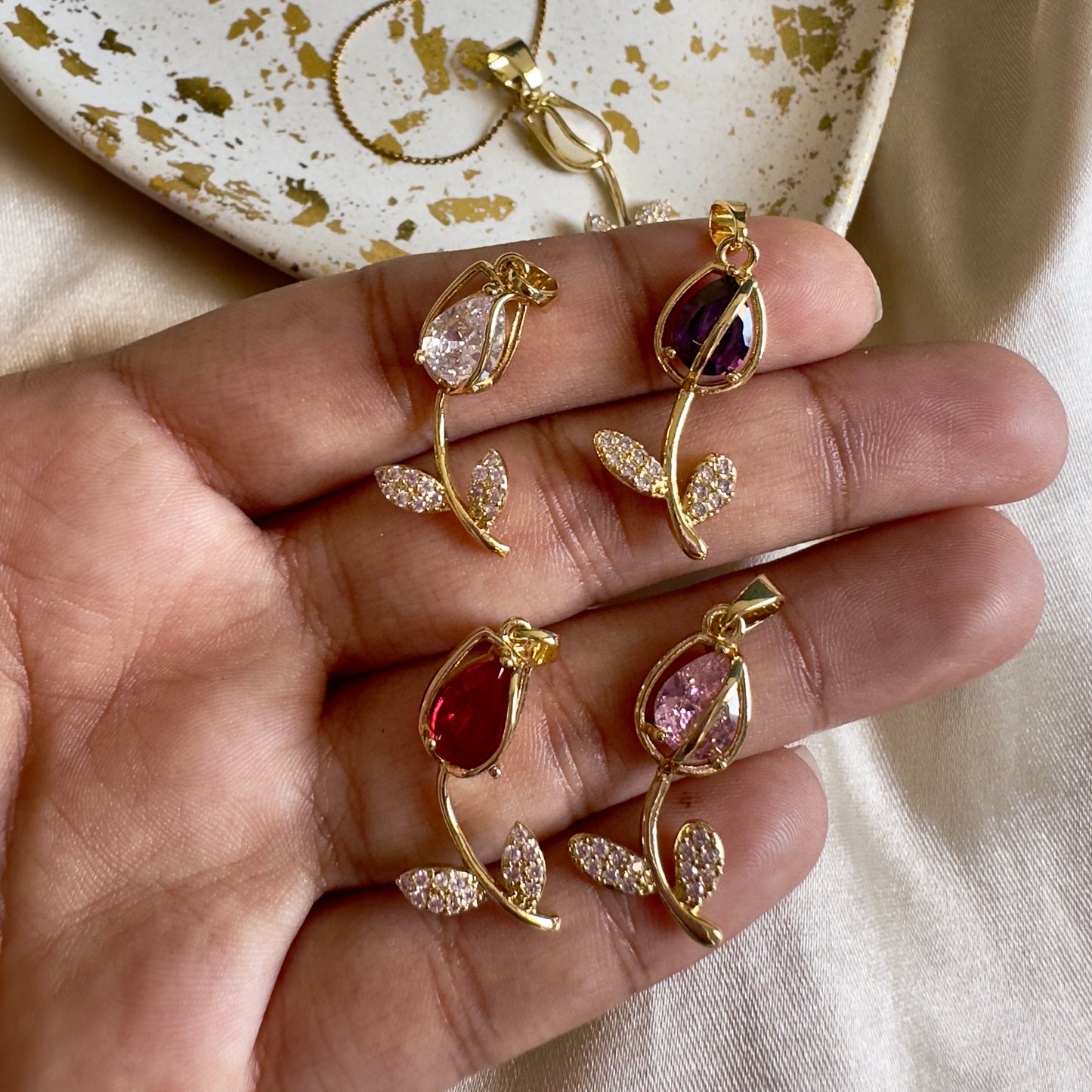 Cadena acero tulipan