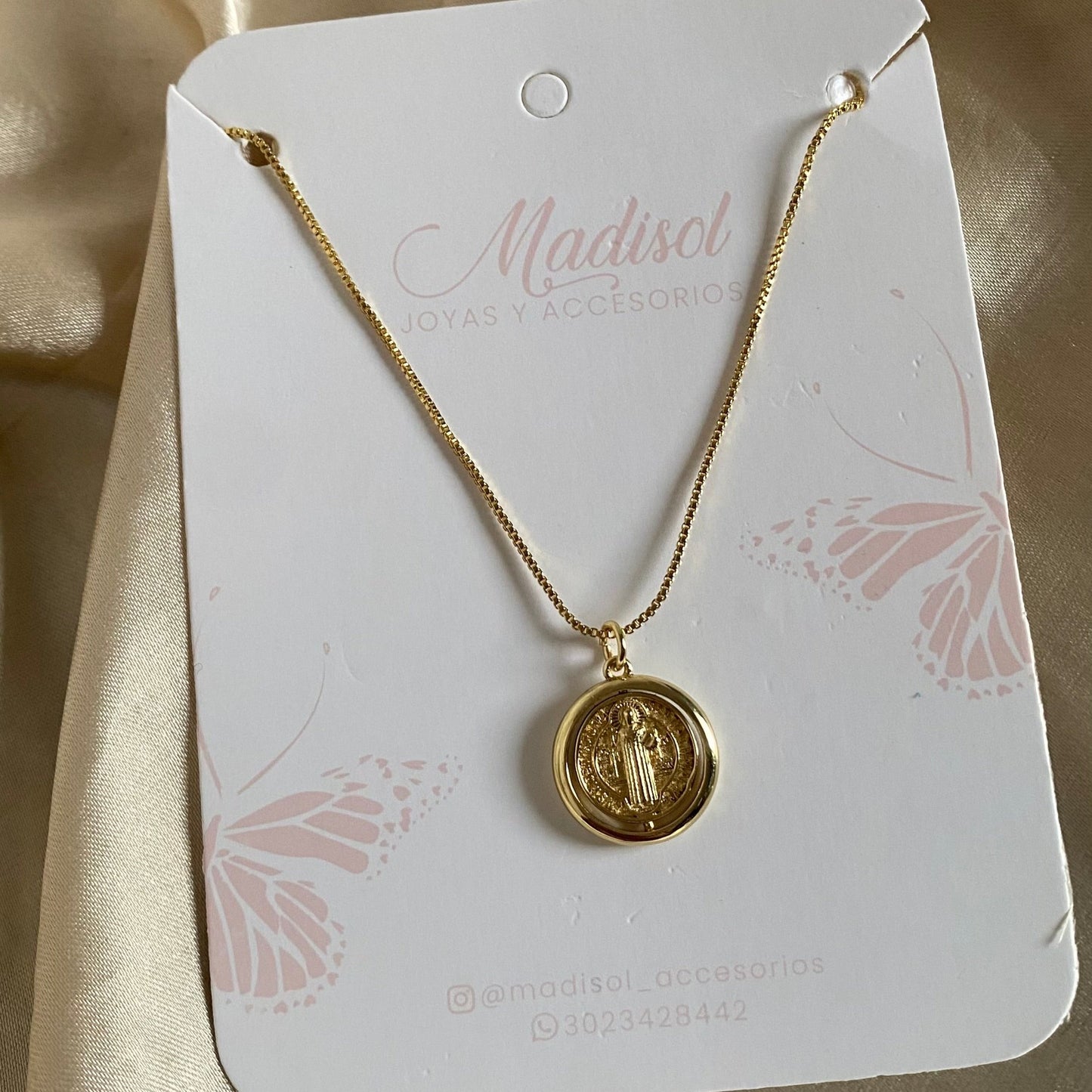 Cadena medalla san Benito