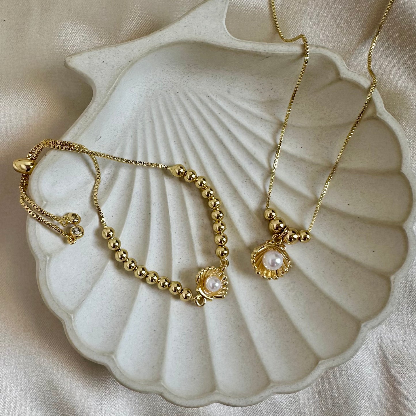 Set concha perla mar