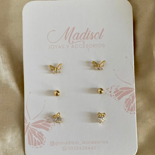 Set de topos mariposa lazo