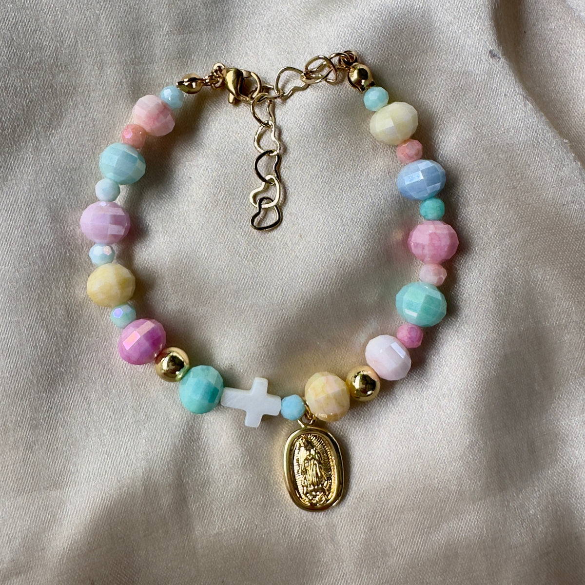 Pulsera cristal pastel