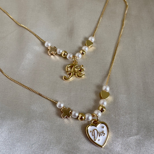 Cadena perlas Fe y Dios