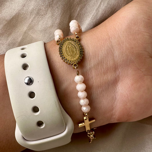 Rosario pulsera acero Guadalupe