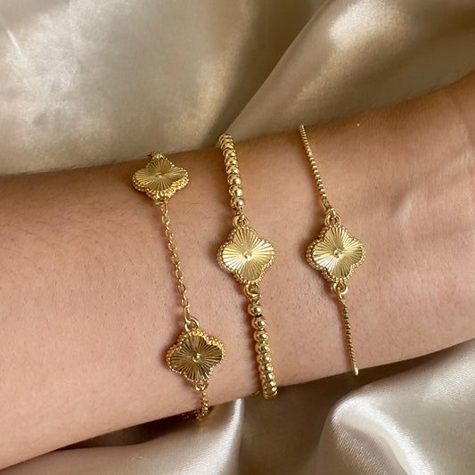 Pulsera trébol Golden