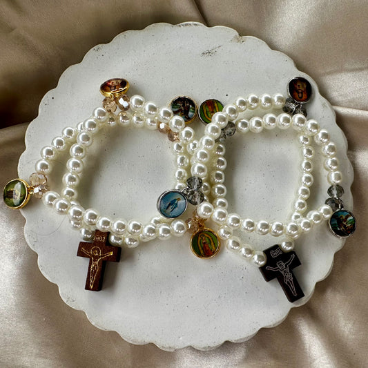 Rosario de mano medallitas