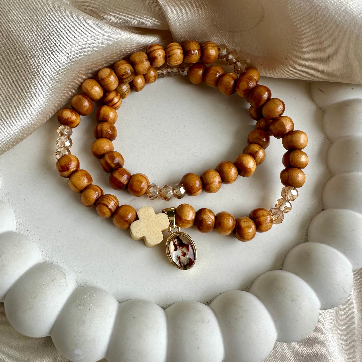 Rosario de mano corazón Jesús