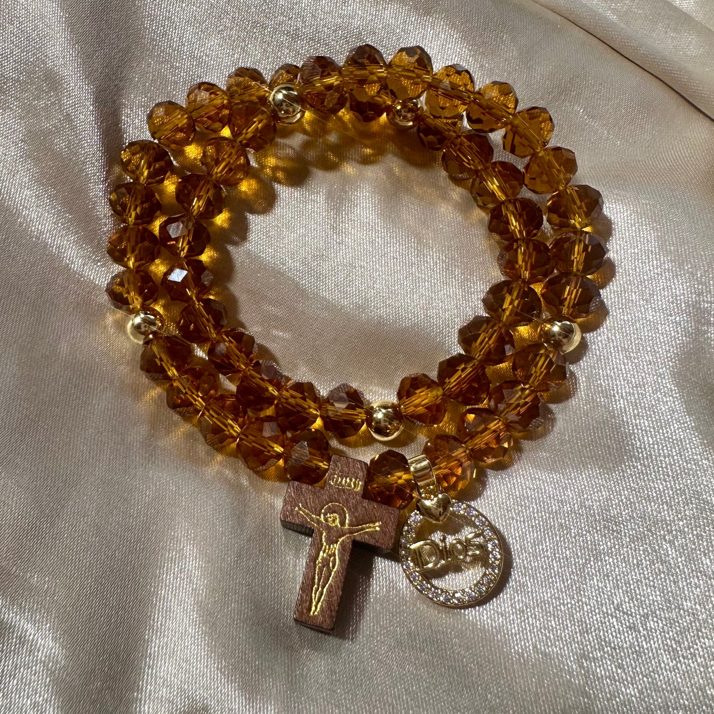 Rosario de mano Dios corazón