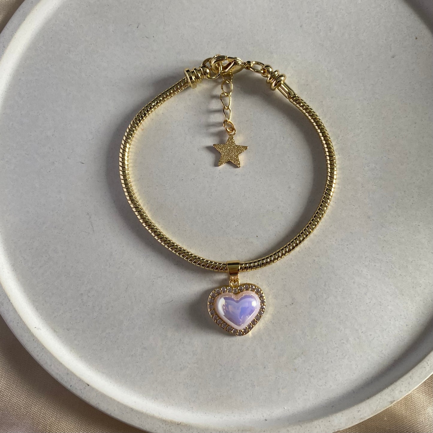 Pulsera corazón tornasol