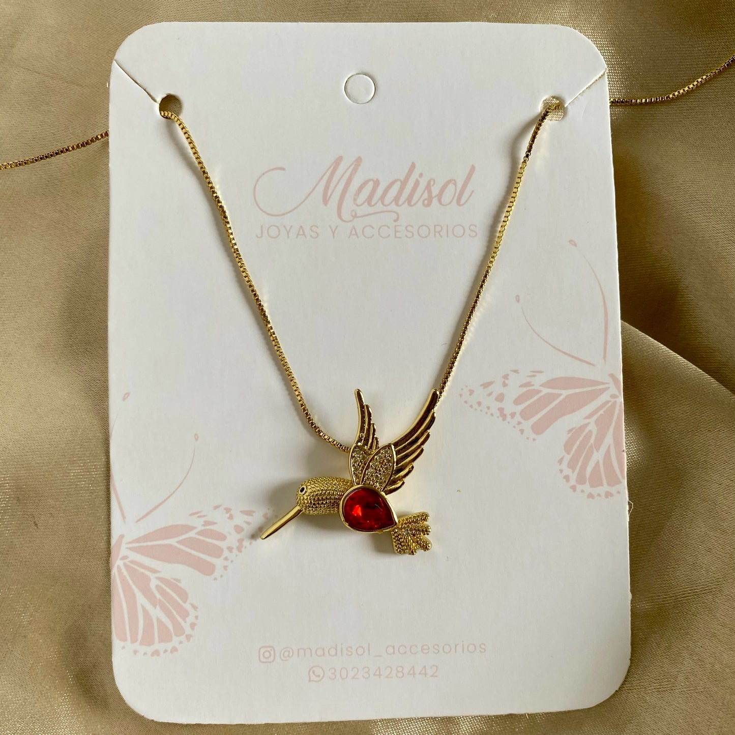Cadena colibrí rojo