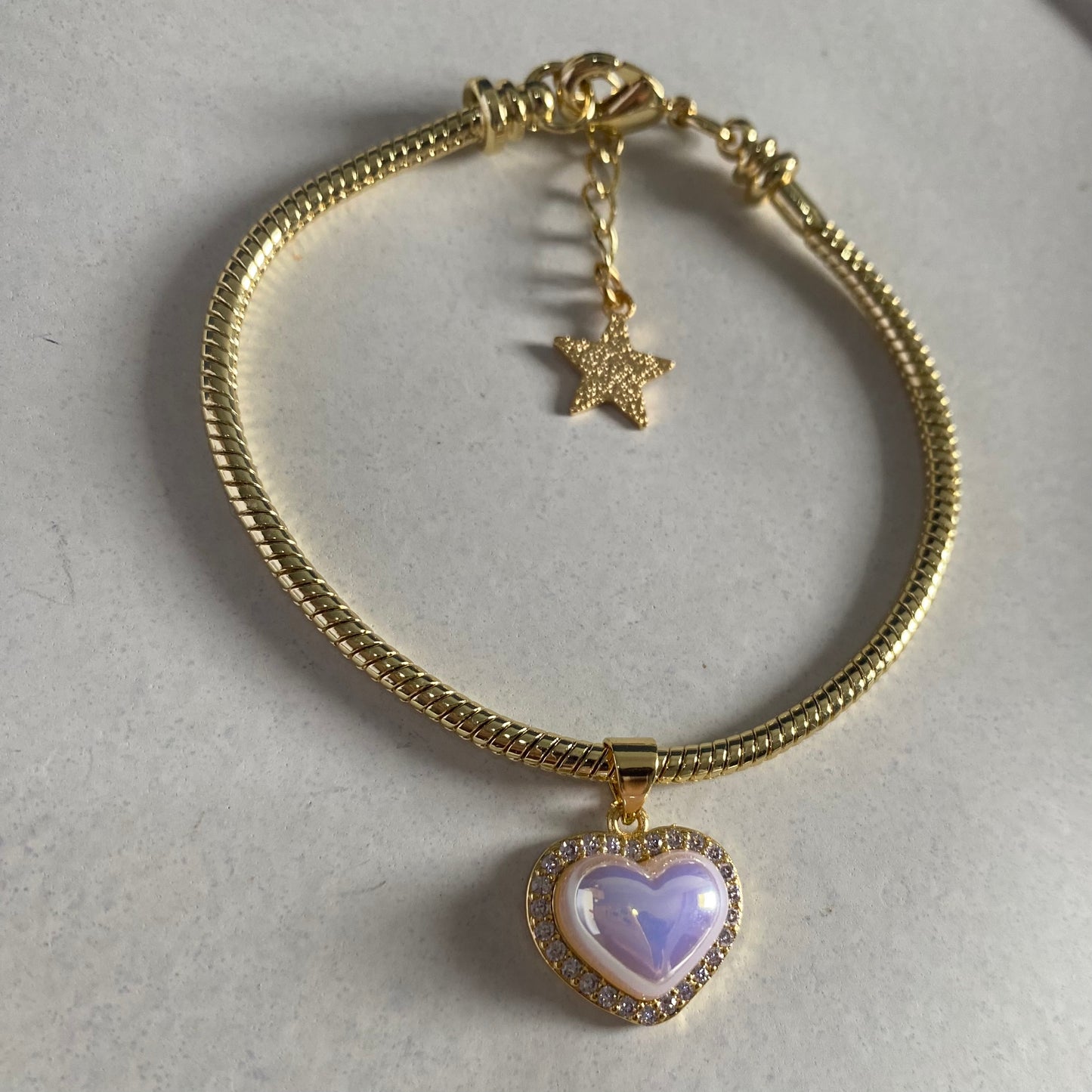 Pulsera corazón tornasol
