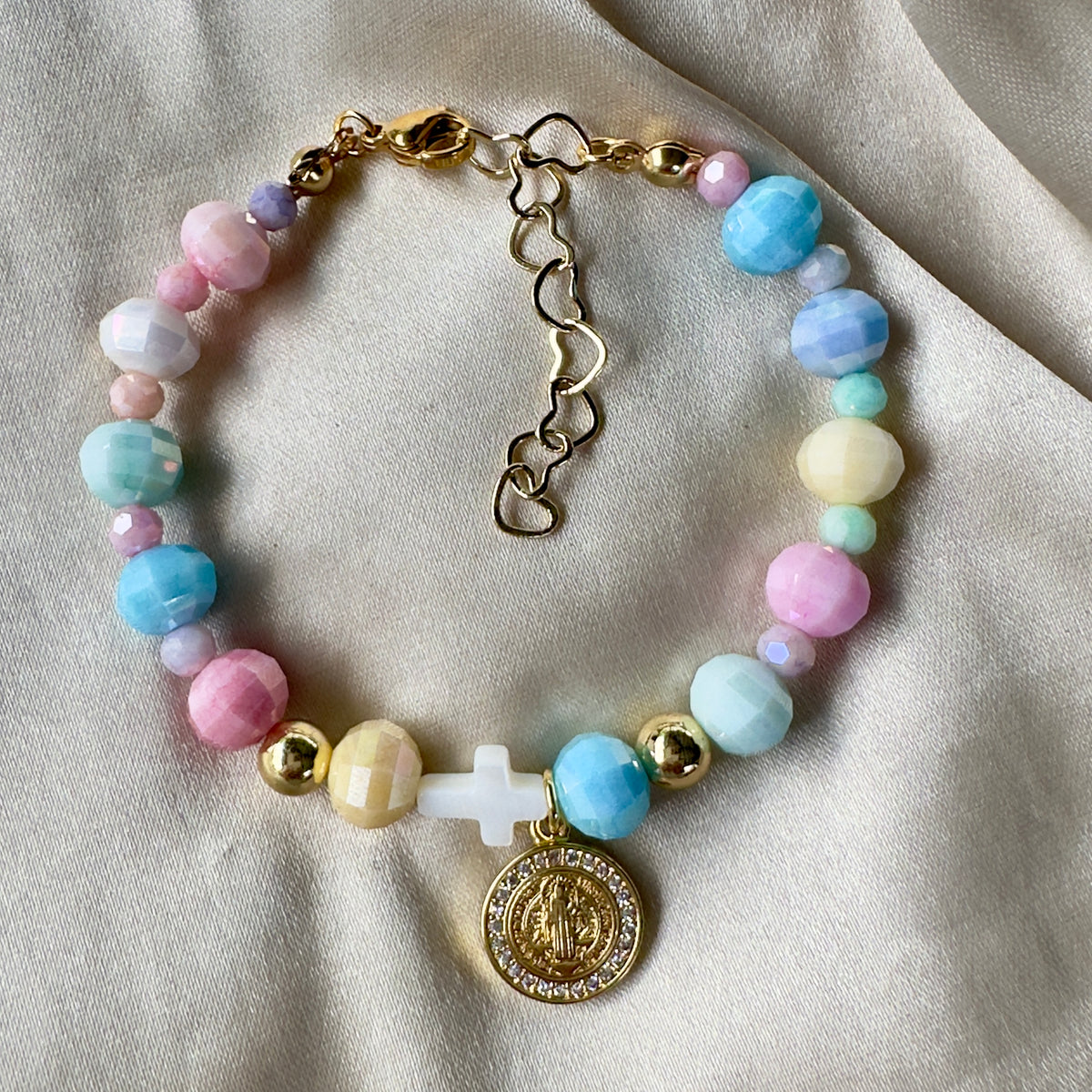 Pulsera cristal pastel