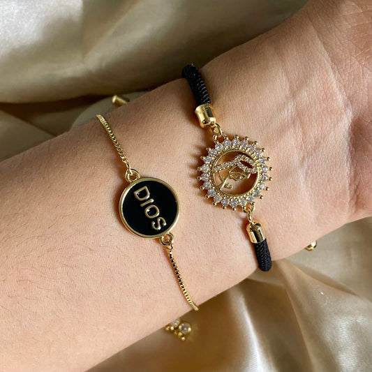 Set pulseras Dios y Virgen