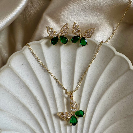 Set mariposa verde