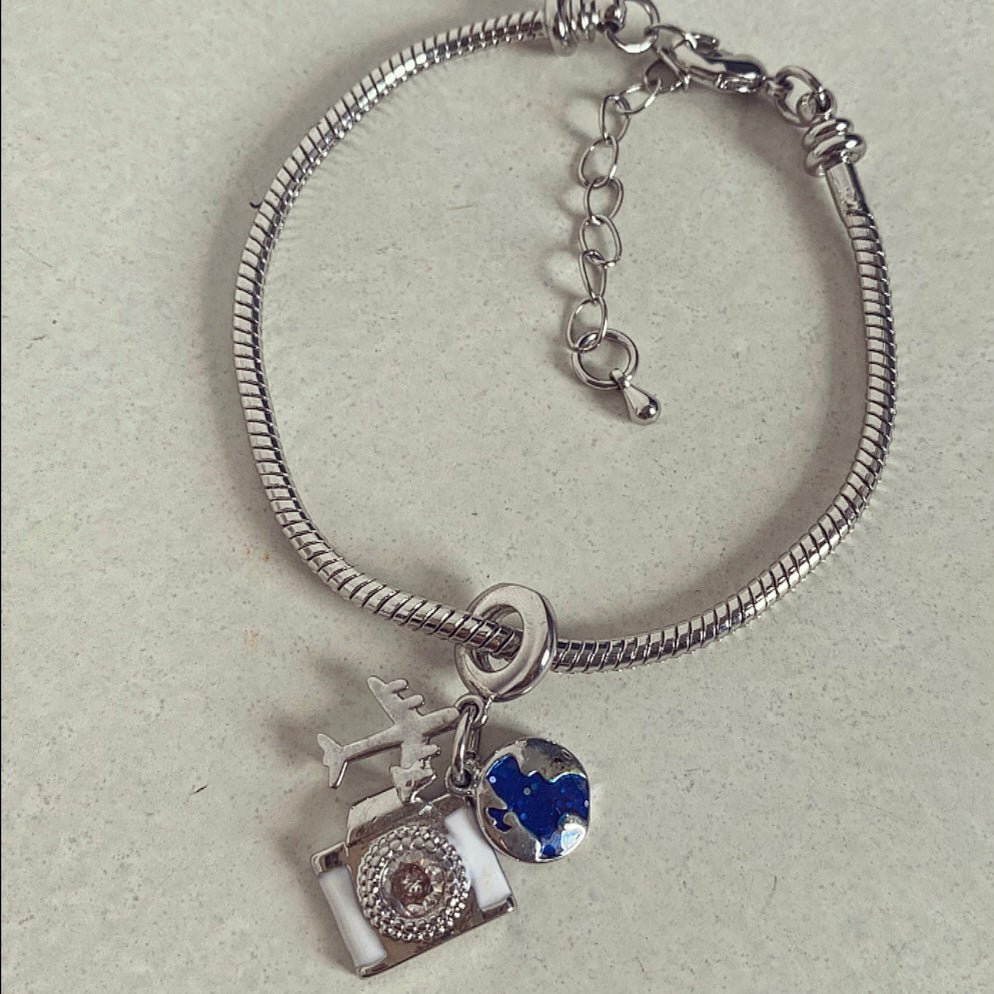 Pulsera charm triple - viajes