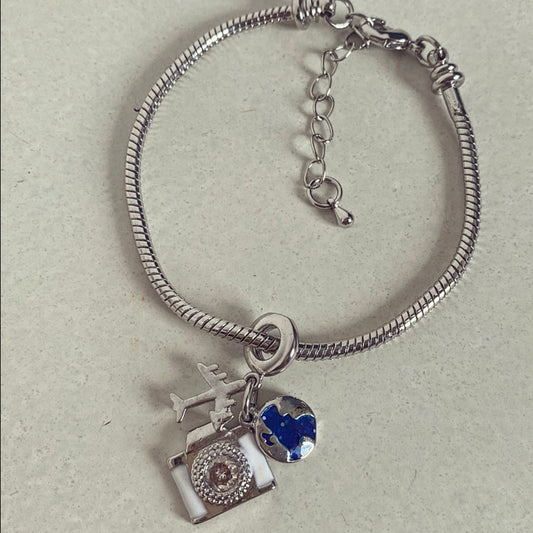 Pulsera charm triple - viajes