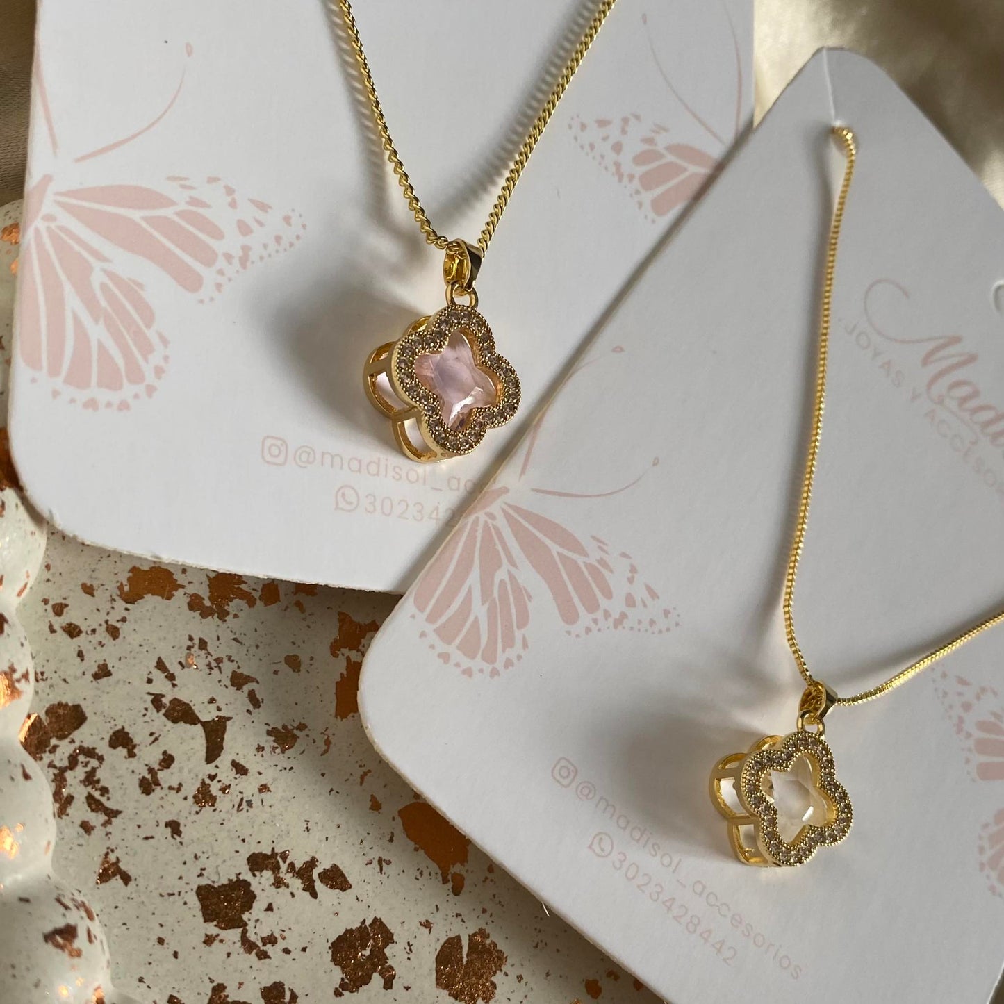 Cadenas clover cristal