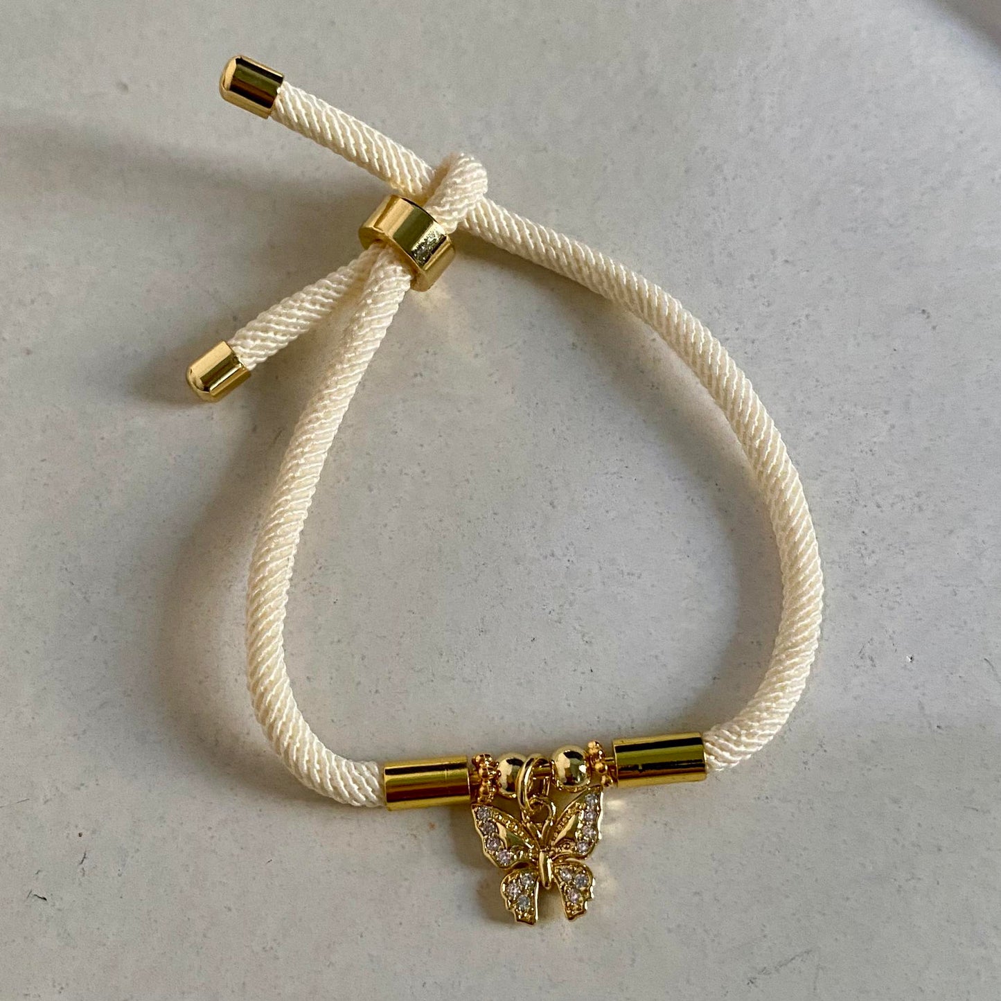 Pulsera cordón mariposa