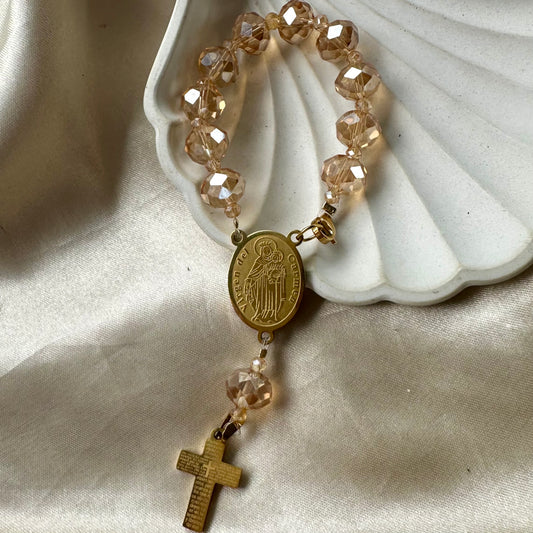 Llavero denario virgen del carmen acero