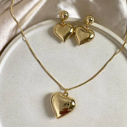 Set corazón gold