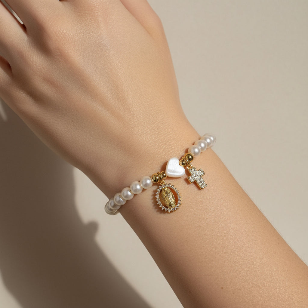 Pulsera virgen cruz