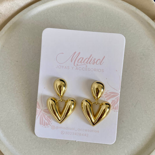 Topos doble gota corazón